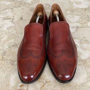 Peal & Co. For Brooks Brothers Slip On Wingtip Leather Shoes - Size 13D